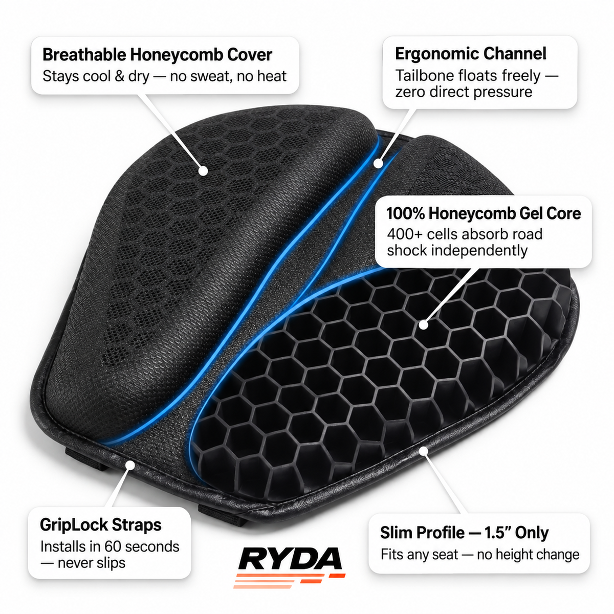 100% Gel Rider Cushion