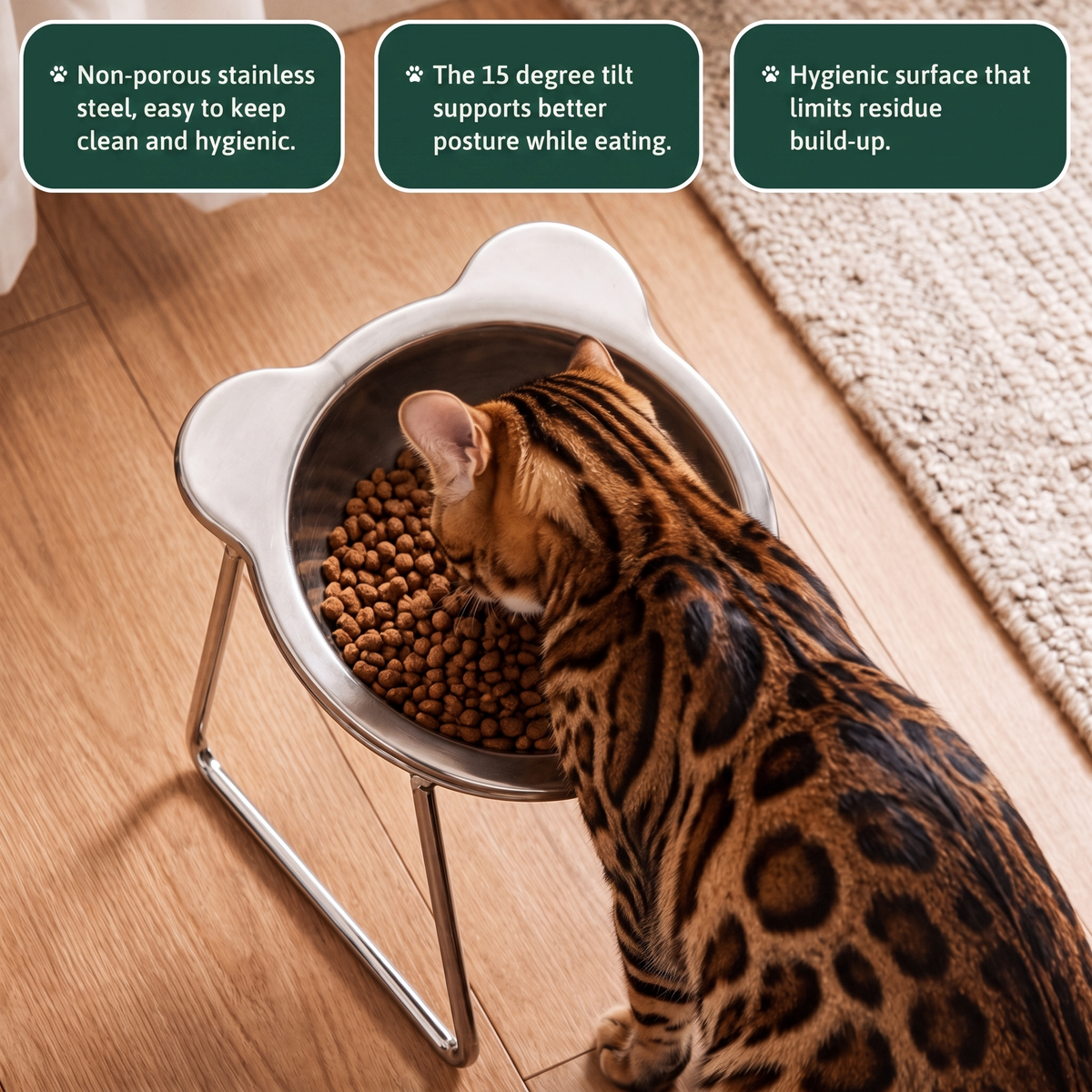 PetRoot™ Orthopedic Stainless Steel Cat Bowl